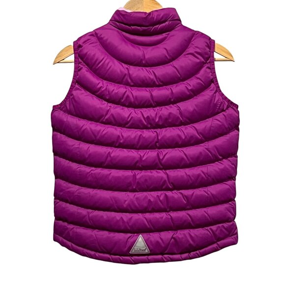 LL Bean Girls Down Puffer Vest, Purple L 14/16 - Picture 2 of 9